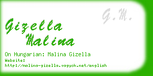 gizella malina business card